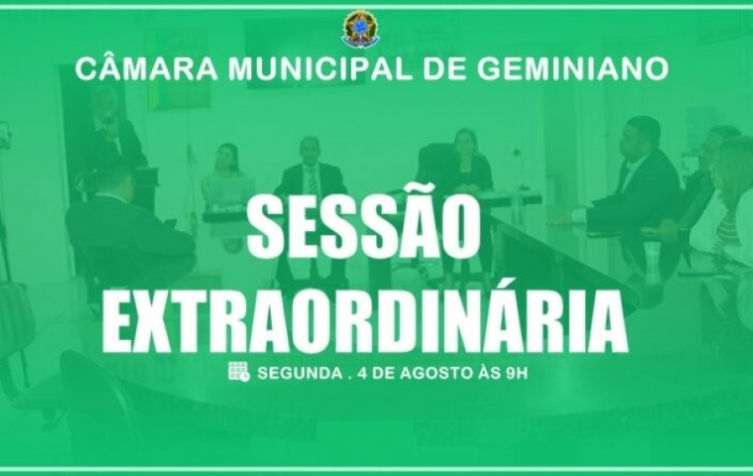 Câmara de Geminiano realiza sessão extraordinária nesta segunda (4) para ampliar apoio aos pequenos produtores rurais